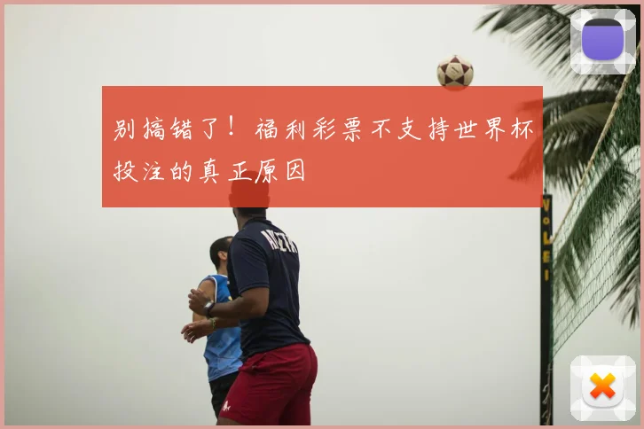 别搞错了!福利彩票不支持世界杯投注的真正原因